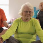 Tricia Hughey at Yoga Daily on Riviera Drive in Mount Pleasant suggests yoga as a form of exercise for seniors due to its slower pace and its effectiveness with improving joint stability, mobility and strength