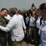 Wayne Capps meeting with the president of Colombia as we were delivering humanitarian aid to Venezuela last year.