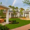 Anoutdoor common area at Mount Pleasant Gardens' Alzheimer's Special Care Center in Mount Pleasant, SC.